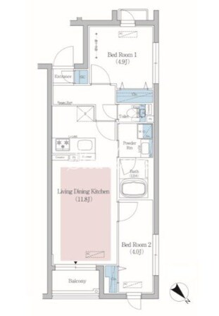 アーバネックス文京小石川の物件間取画像